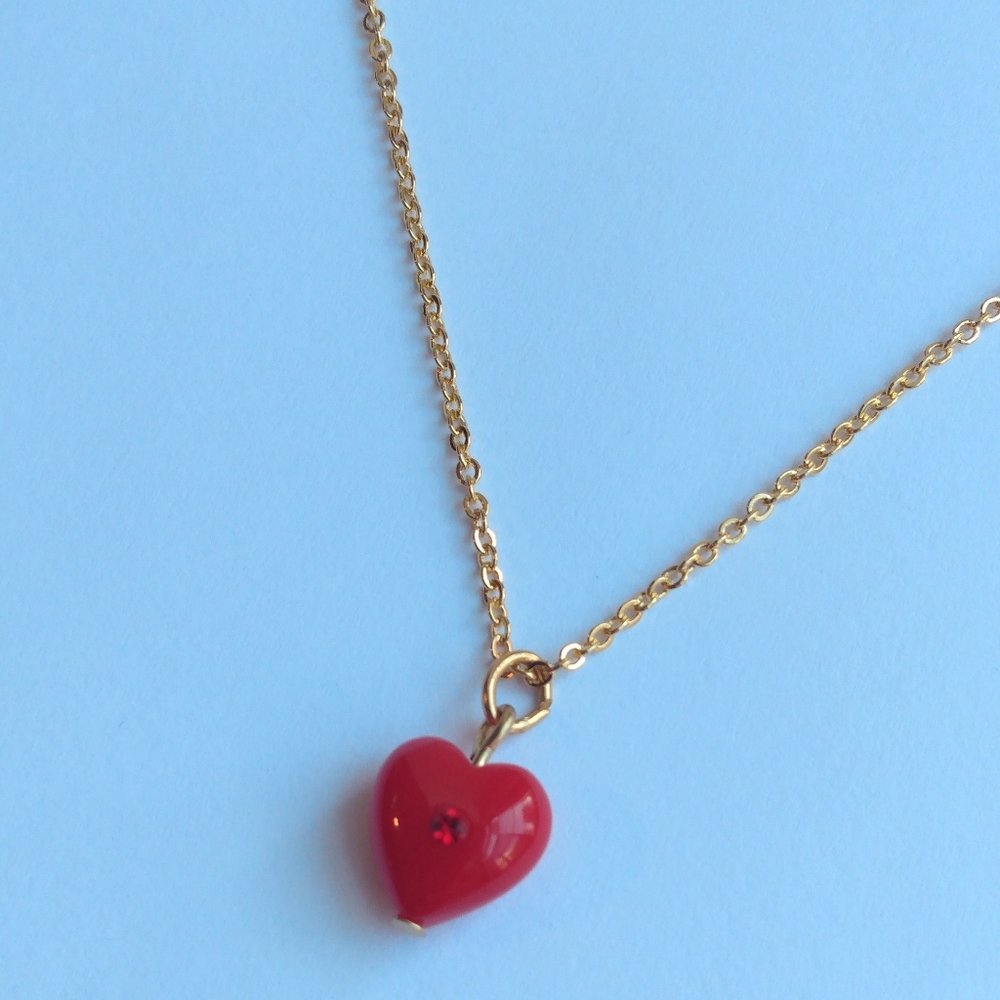 🎁GIFT IDEA! 🎁 Girls Red Heart Necklace